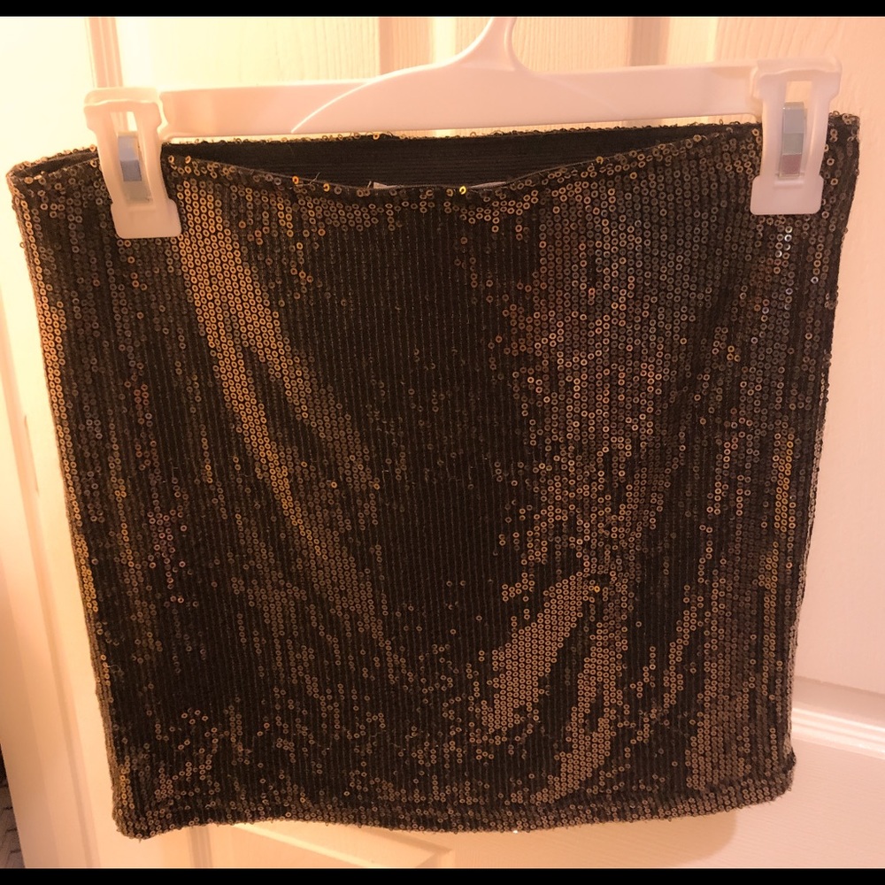 Copper Sequin Tube Top